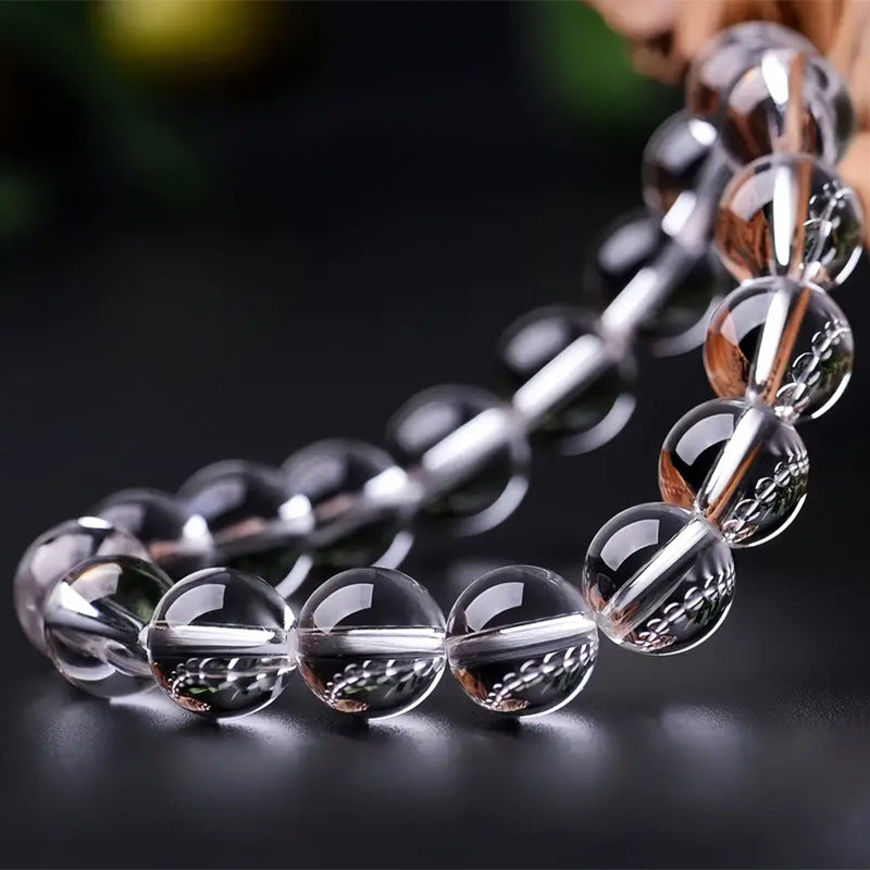 Natural White Crystal Bracelet ∙China East Sea Raw Energy Stone ∙ Non-Synthetic