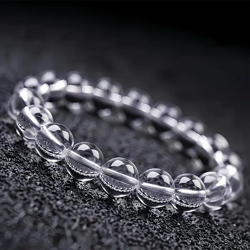 Natural White Crystal Bracelet ∙China East Sea Raw Energy Stone ∙ Non-Synthetic