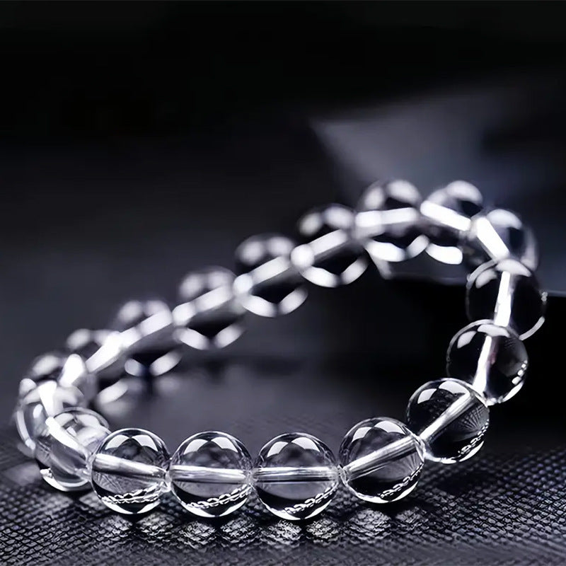 Natural White Crystal Bracelet ∙China East Sea Raw Energy Stone ∙ Non-Synthetic