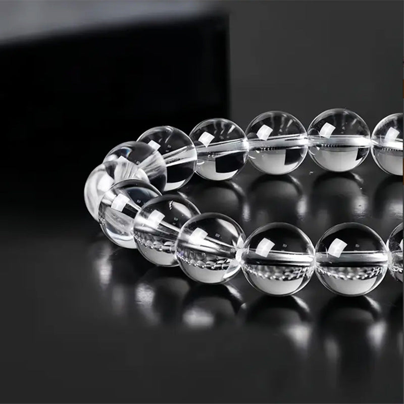 Natural White Crystal Bracelet ∙China East Sea Raw Energy Stone ∙ Non-Synthetic